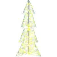 vidaXL Kerstboom 100 LED's Warmwit 120 cm PET
