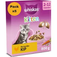 Whiskas Kattenbrokken - Junior - Kip - doos 5x800g
