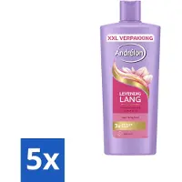Andrélon 5 x – Shampoo – Levendig Lang – 685 ml - Voordeelverpakking - 5 stuks