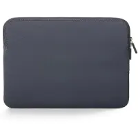 Trunk Neopreen Sleeve – Geschikt voor MacBook Pro/Air/Neo 13 – Geschikt voor MacBook Air 15 – Gemaakt van Neopreen – Zacht pluche interieur – Dubbele rits – Zwart - Blauw
