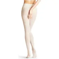 Falke High Waist Midwinter gedessineerd materiaal ondoorzichtig 100 DEN panty dames wit - maat S