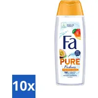 Fa 10 x - Douchegel - Pure Freshness Mango & Passievrucht - Verfrissend & Zoet - Hydraterend - 250 ml - Voordeelverpakking - 10 stuks