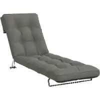 vidaXL Ligstoel Kussen VIANEN 100% Polyester Grijs 200 x 55 x 8 cm