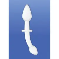 Chrystalino Doubler - White glazen dildo
