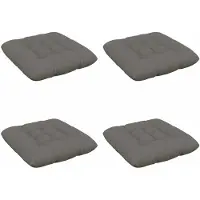 vidaXL Zitkussens VIANEN 4 st 100% Polyester Grijs 45 x 45 x 12 cm