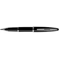 Waterman Carène Zwarte zee vulpen | hoogglans zwart met palladium beklede afwerking | fijne punt met blauw inktpatroon | geschenkverpakking