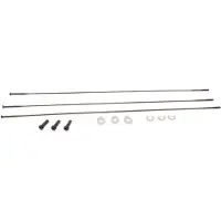 Zipp Cx-ray Straight Pull External With Titanium Washers 3 Units Spokes Zwart 256 mm