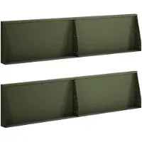 vidaXL Keermuur 4 st 80 x 12 x 50 cm Staal Olijfgroen