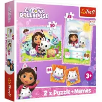 Trefl Puzzel - 4 In 1 - Gabi met een kattenvriend - Gabi's kattenhuis - 93382