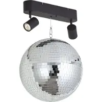 QAZQA Retro hanglamp discobal incl. LED 2-lichts met afstandsbediening - Discoball