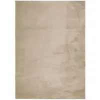 vidaXL Vloerkleed HUARTE laagpolig zacht wasbaar 240x340cm zandkleurig