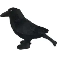 Cornelissen Kraai knuffel - pluche raaf - zwart - vogel knuffeldier - 18 cm