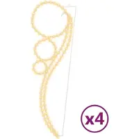 vidaXL Lichtkabels 4 st balvormig 115,5x35x4,5 cm warmwit
