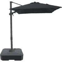 Axi Nyra Zweefparasol 200x300 cm incl vulbare parasolvoet Antraciet/grijs – Complete set