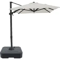 Axi Nyra Zweefparasol 200x300 cm incl vulbare parasolvoet Antraciet/beige – Complete set