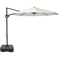 Axi Solea Zweefparasol Ø 300cm incl vulbare parasolvoet Antraciet/beige – Complete set