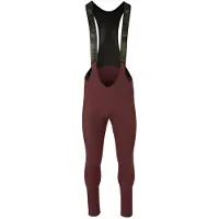 Agu Essential Modica - Bibtight Heren - Warme fietsbroek - Winter - Winddicht - Reflecterend - Siliconen grippers - Bruin