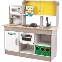 Hape Deluxe Kitchen With Fryer Transparant Kinderen
