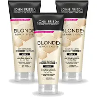 John Frieda 3 x Blonde+ Repair Conditioner, herstellende conditioner - 250 ml - Voordeelverpakking - 3 stuks