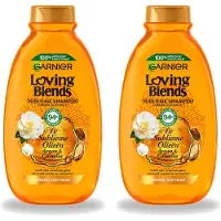 Garnier 2 x - Loving Blends - Shampoo - Argan & Cameliaolie - Droog & Dof Haar - 300 ml - Voordeelverpakking - 2 stuks