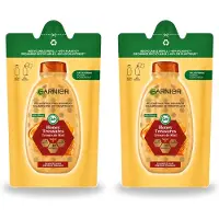 Garnier 2 x Loving Blends Honing Goud Shampoo, navulverpakking voor beschadigd haar, 250 ml - Voordeelverpakking - 2 stuks