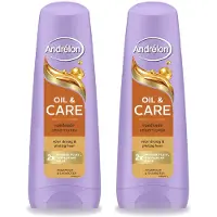Unilever 2 x Andrélon Oil & Care Conditioner voor droog en kroeshaar, 200 ml - Voordeelverpakking - 2 stuks