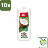 Tahiti 10 x - Douchegel - Biologische Kokos - 100% Vegan - 300 ml - Grootverpakking - Vaatwasstrips - Douchegel Kokos - Biologische Kokos - Kokos Douchegel - Hydratatie Huid - Verzorging Huid