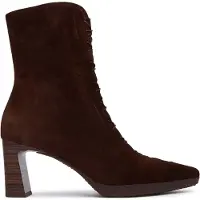 Hispanitas Dames Bruine leren enkellaarsjes Bangkok (38), Leer, 3 tot 5 cm, Ritssluiting, Casual HI265227