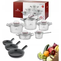 Gerlach Superior Pannenset 10-delig met 3 Koekenpannen
