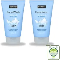 Sence 2 x - Alle Huidtypes - Face Wash - Verfrissend - 150 ml - Grootverpakking - Vaatwasstrips - Face Wash - Huid Reinigen - Huid Verzorgen - Huid Verfrissen - Zijdeproteïne