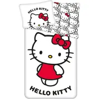 Jerry Fabrics Hello Kitty Dekbedovertrek Wit 140 X 200 cm - 70x90 cm - katoen