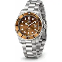 Invicta Pro Diver 50901 Herenhorloge - Quartz Uurwerk - Roestvrij Staal met Bruine Wijzerplaat - 42 mm