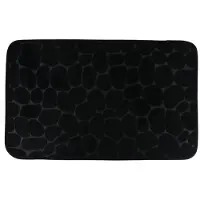 Tendance Badmat mat Pebble - microfiber - Memory Foam - zwart - 50 x 80 cm - antislip - badkamer