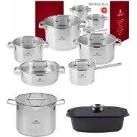 Gerlach Prestige Plus Pannenset 10 Delig met Braadpan & 7L Pan