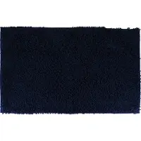 Tendance Badmat microfiber - hoogpolig - blauw - 50x80 cm - absorberend - badkamer - antislip