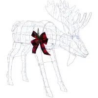 vidaXL Eland kerstdecoratie 340 LED's Koel wit 120 x 27 x 105 cm