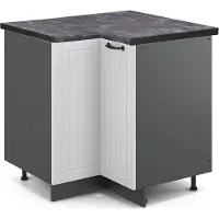Vicco Hoekkast Fame-Line Wit Landhuis 80.5 cm , WB Antraciet, Model 45775