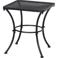 Zenzee Tuintafel - Tuintafeltje - Balkontafel - Bistrotafel - Bijzettafel - Koffietafel - Zwart -Metaal - L45 x B45 x H52 cm