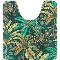 Tendance Toiletmat/wc mat Jungle Fever - antislip - groen - 45 x 50 cm - badkamer mat