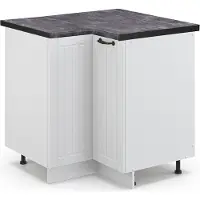 Vicco Hoekkast Fame-Line Wit Landhuis 80.5 cm , WB Antraciet, Model 46006