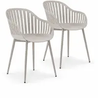 DS4U - - Harry tuinstoel - Set van 2 - Beige - Kunststof - Kuipstoel