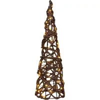 Anna's Collection Decoratieboom Kegel Bruin Met Verlichting D 16 H 60 Cm