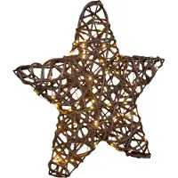 Anna's Collection Kerstster Bruin Met Verlichting 40 X 40 X 5 Cm