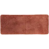 Tendance Badmat Aquarius - microfiber - hoogpolig - extra lang - roestbruin - 50 x 120 cm - antislip
