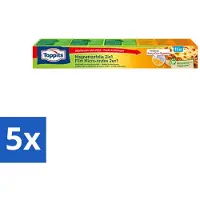 Toppits 5 x – Magnetronfolie 2-in-1 – 15 m - Voordeelverpakking - 5 stuks