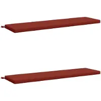 vidaXL Bankkussens SOEST 2 st 100% Polyester Rood 160 x 40 x 5 cm