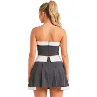 Missyempire Missy Empire Plissé-minirok voor dames (Houtskool)