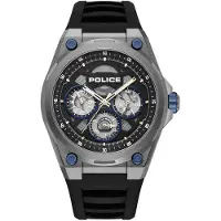 Police Analoog horloge zwart