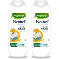 Neutral 2 x Kids – Douchegel – Bath, Wash & Shampoo – 250 ml - Voordeelverpakking - 2 stuks