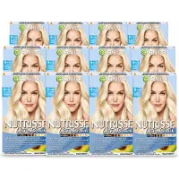 Garnier 12 x - Nutrisse Ultra BLonde D+++ - Ontkleuring - Ultra Puur Blond - Super Oplichtend - Permanente Kleur - Voordeelverpakking - 12 stuks